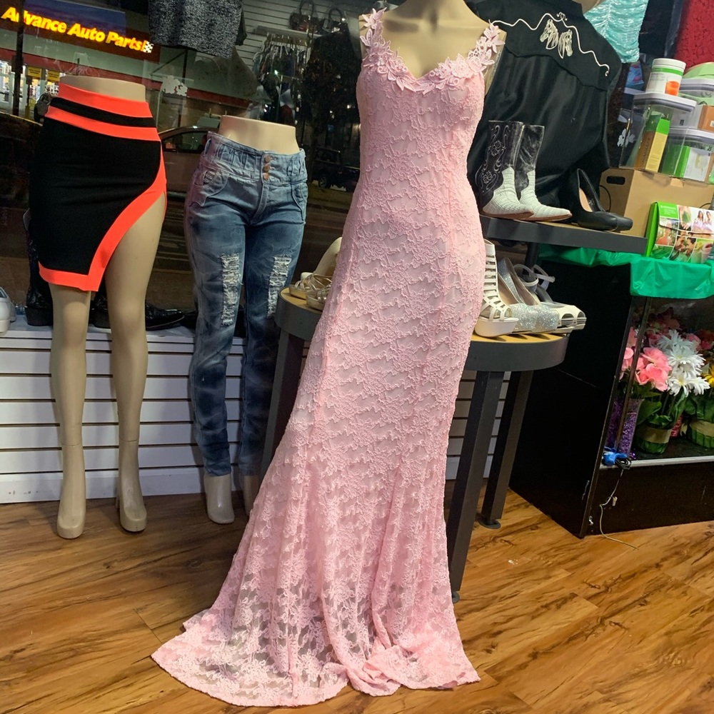 Pink Lace Dress